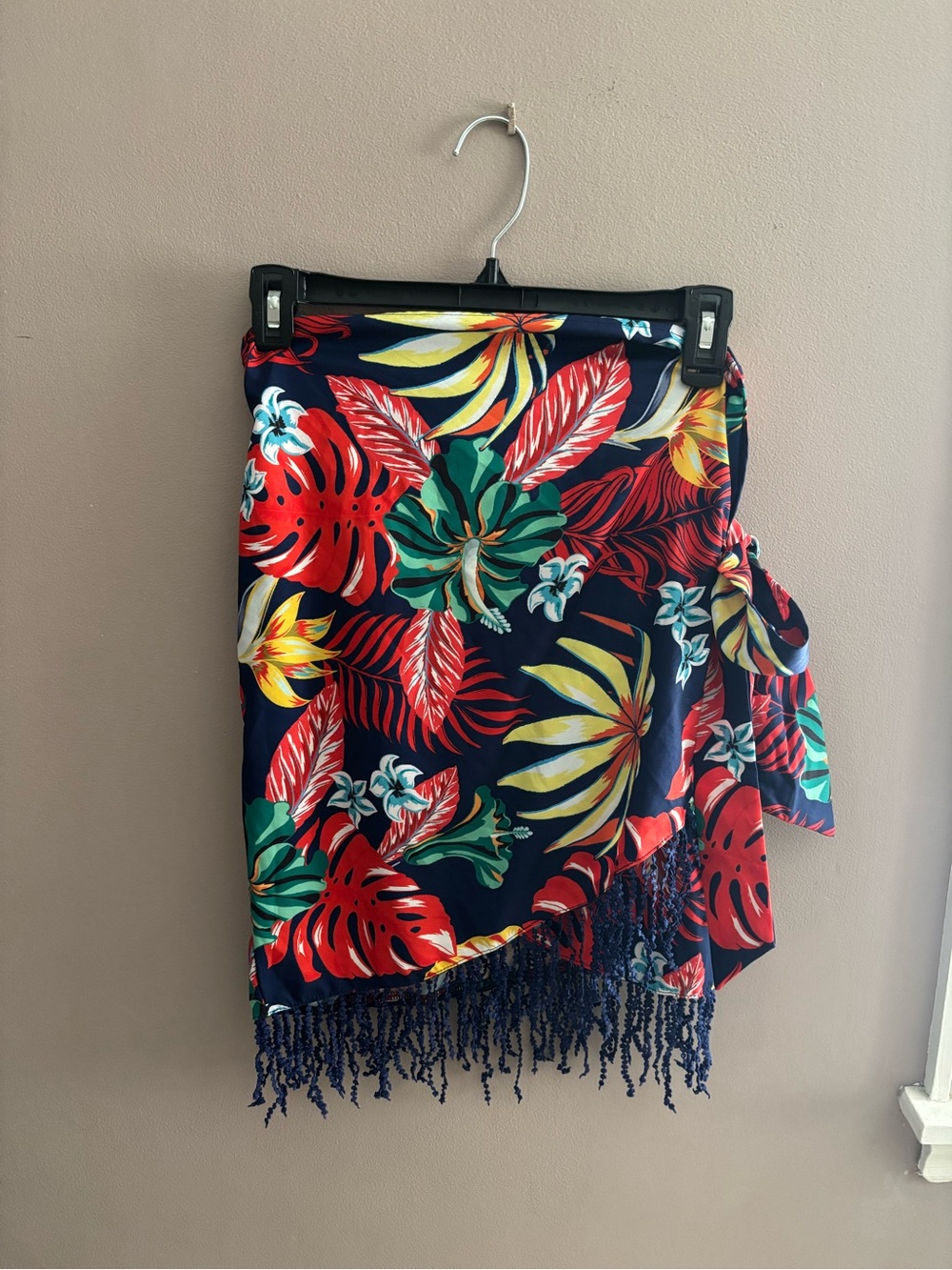 Shein’s Women's Navy Tropical Sarong Cover-Up - Floral Print